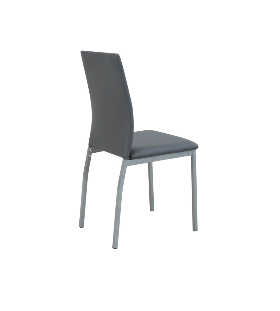 SET PRANZO BELLAHOME "MINORCA" GRIGIO CON TAVOLO ESTENSIBILE IN VETRO 4 SEDUTE